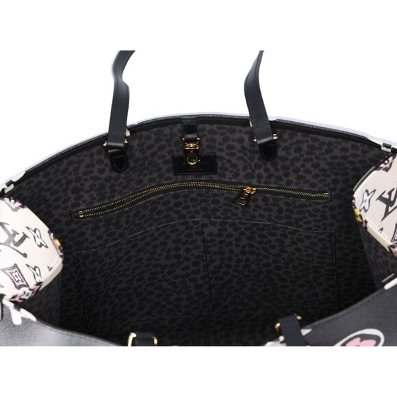 Louis Vuitton Onthego GM Wild at Heart Tote Bag Black Pink Monogram Canvas - Picture 8 of 9